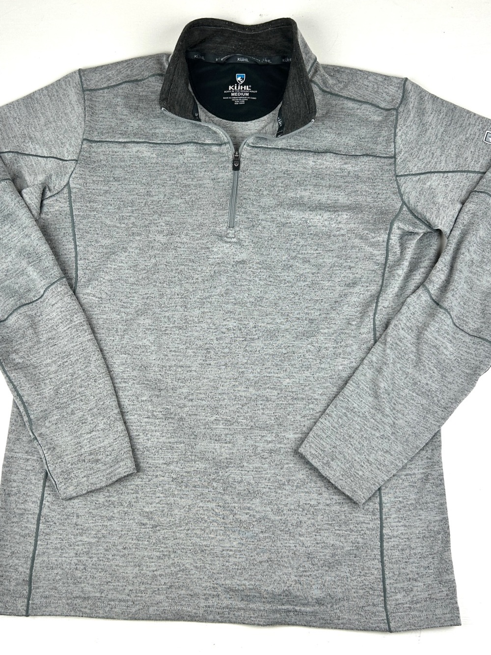 Kuhl 1/4 Zip Pullover Sweater Men's Medium Gray Outdoor Hiking